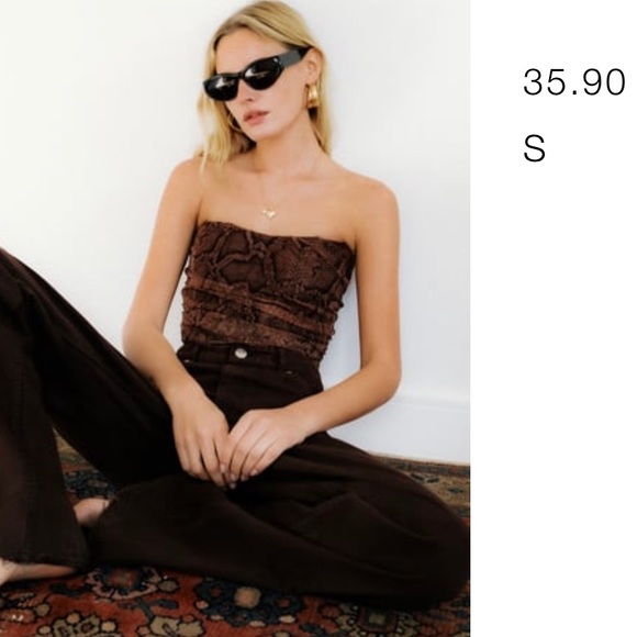 Zara strapless crop top - Picture 4 of 6